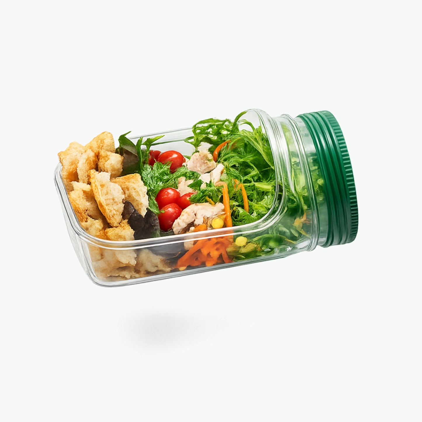 Premium Salad Jar with Side Hatch Lid