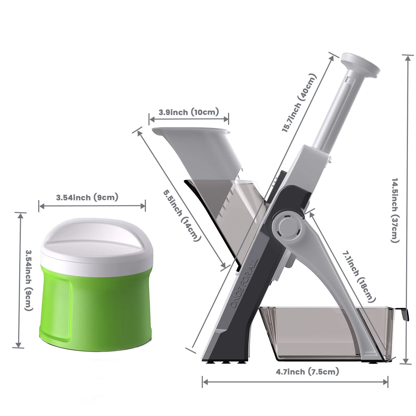 Vegetable Chopper and Spiralizer for Zucchini Noodles with Mandoline Slicer Attachment