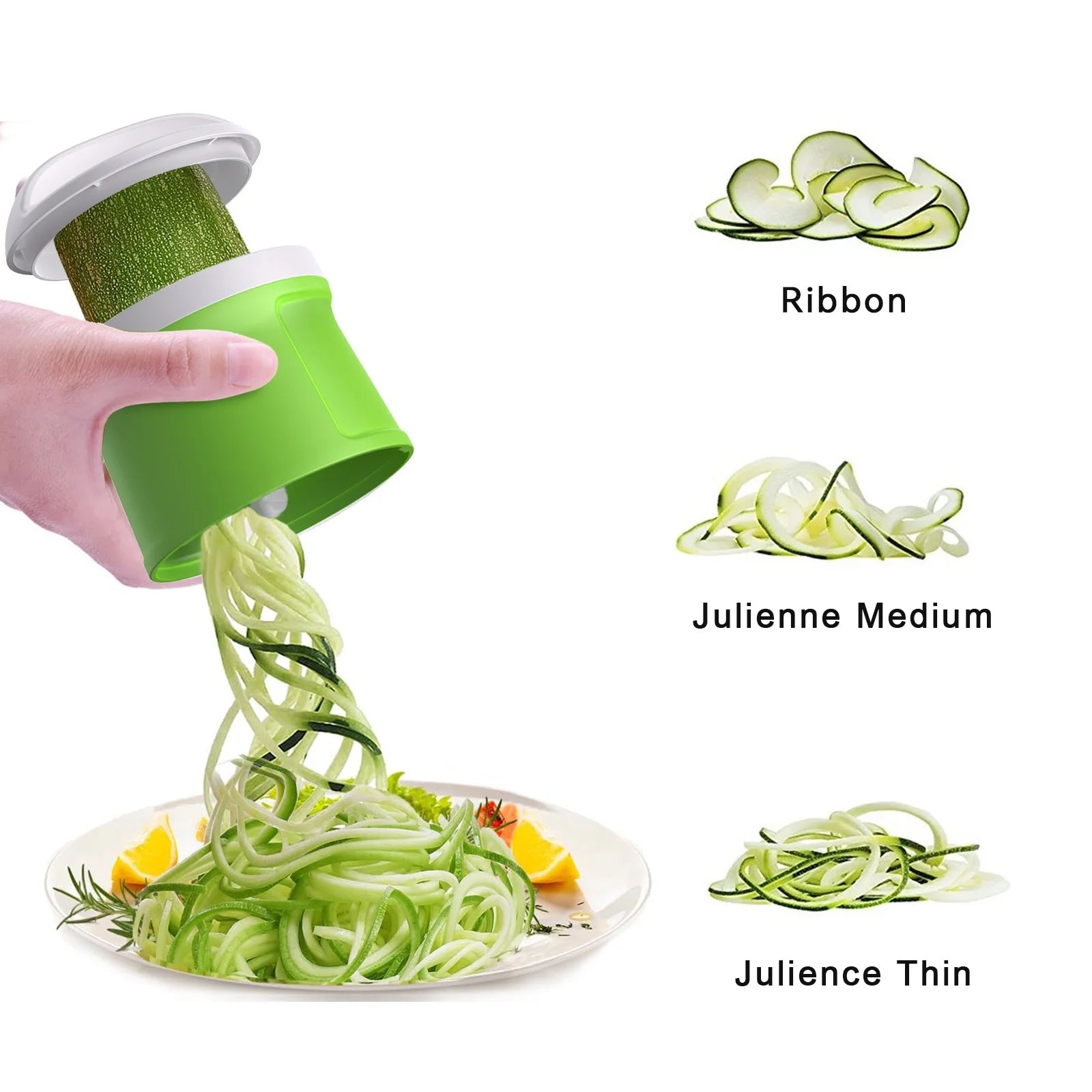 Vegetable Chopper and Spiralizer for Zucchini Noodles with Mandoline Slicer Attachment