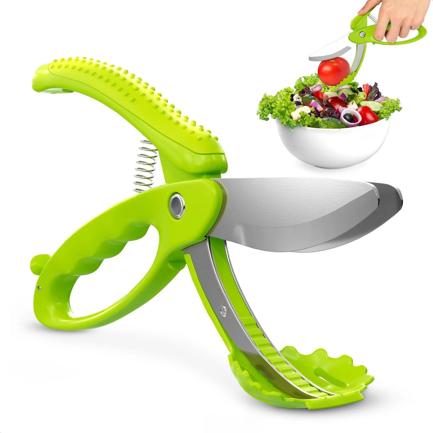 Professional Salad Chopper Scissors - Vegetable Cutting Tool for Effortless Chopped Salads and Lettuce Shredding