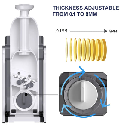 Vegetable Chopper and Spiralizer for Zucchini Noodles with Mandoline Slicer Attachment
