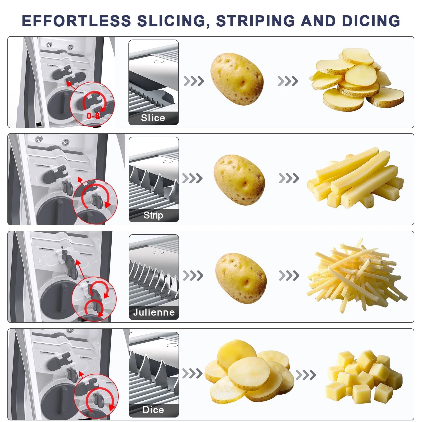 Vegetable Chopper and Spiralizer for Zucchini Noodles with Mandoline Slicer Attachment